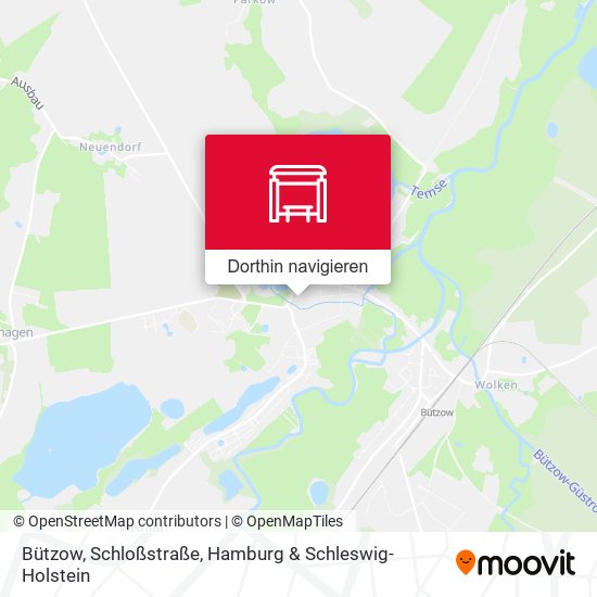 Bützow, Schloßstraße Karte