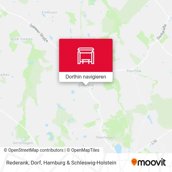 Rederank, Dorf Karte