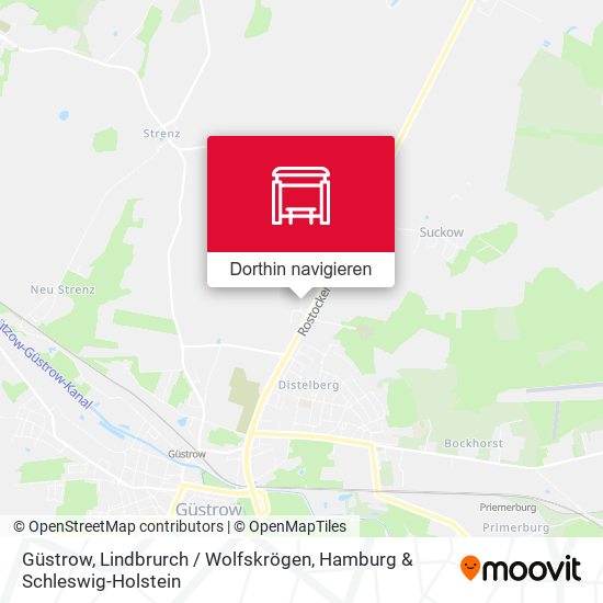 Güstrow, Lindbrurch / Wolfskrögen Karte