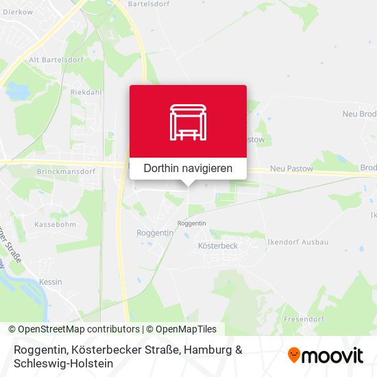 Roggentin, Kösterbecker Straße Karte