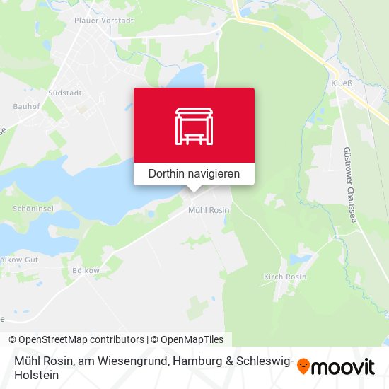 Mühl Rosin, am Wiesengrund Karte