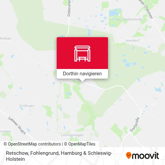 Retschow, Fohlengrund Karte