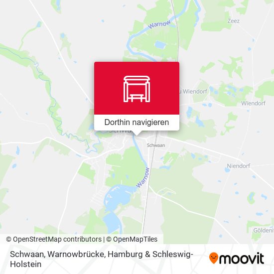 Schwaan, Warnowbrücke Karte