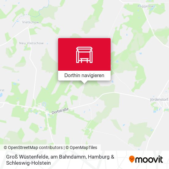 Groß Wüstenfelde, am Bahndamm Karte