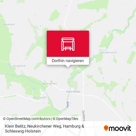 Klein Belitz, Neukirchener Weg Karte