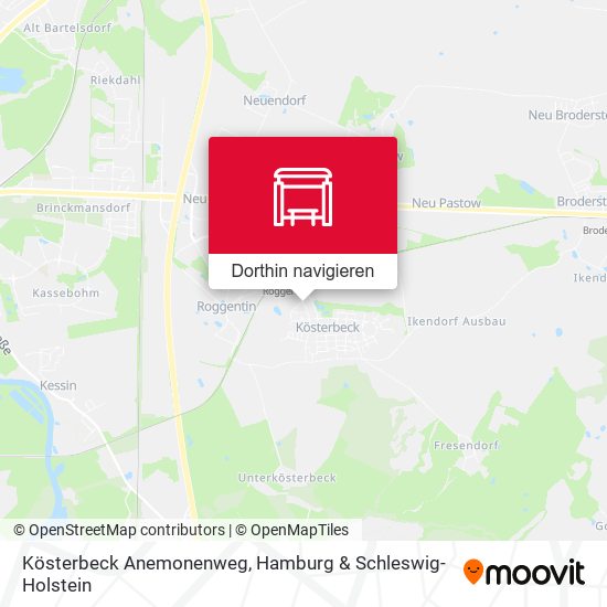 Kösterbeck Anemonenweg Karte