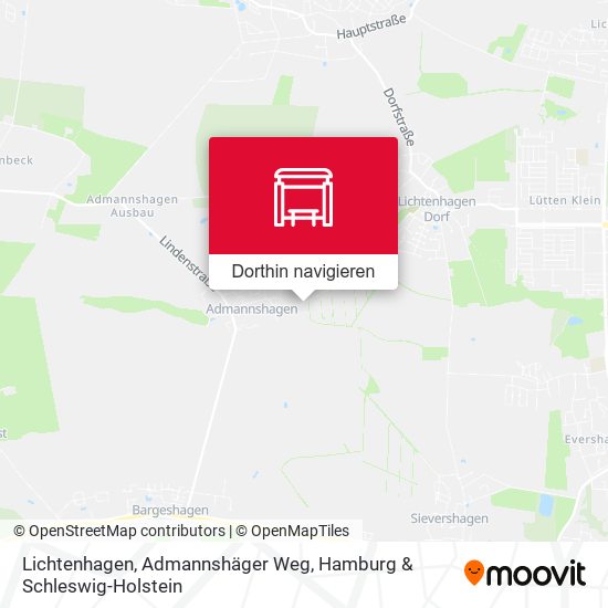 Lichtenhagen, Admannshäger Weg Karte