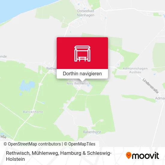 Rethwisch, Mühlenweg Karte