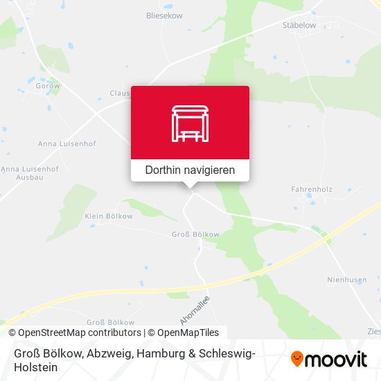 Groß Bölkow, Abzweig Karte