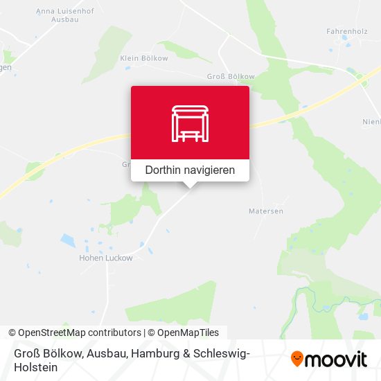 Groß Bölkow, Ausbau Karte