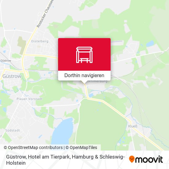 Güstrow, Hotel am Tierpark Karte