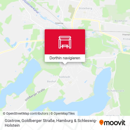 Güstrow, Goldberger Straße Karte