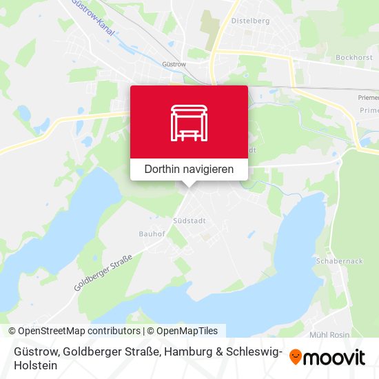 Güstrow, Goldberger Straße Karte
