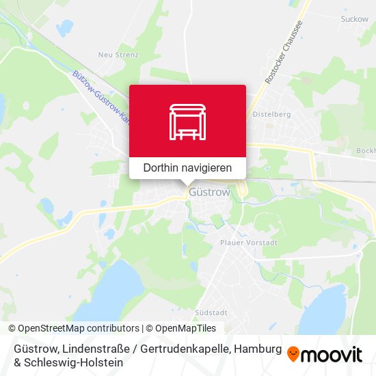 Güstrow, Lindenstraße / Gertrudenkapelle Karte