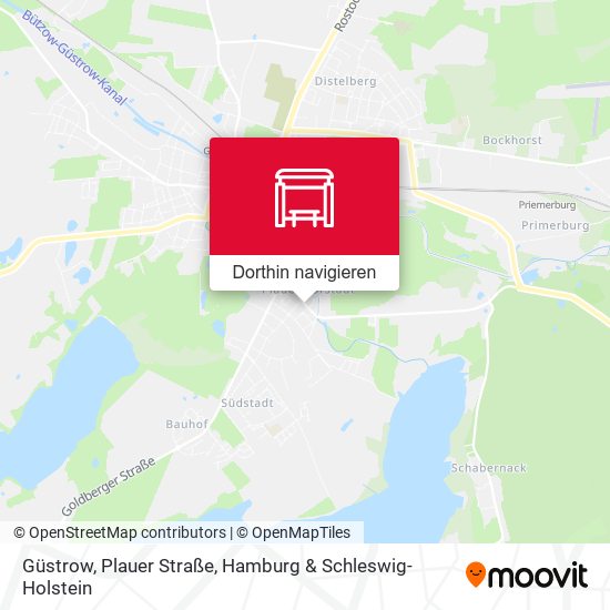 Güstrow, Plauer Straße Karte
