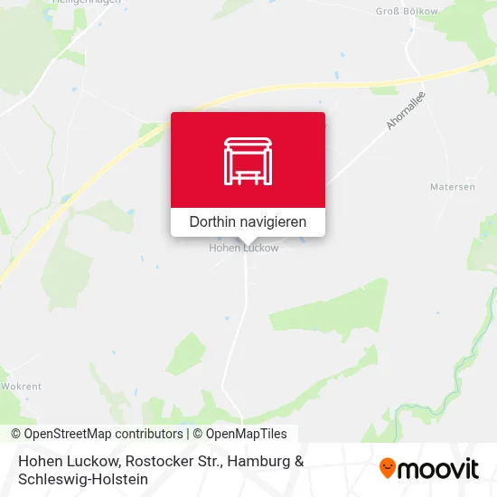 Hohen Luckow, Rostocker Str. Karte