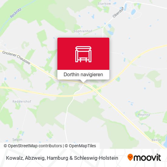 Kowalz, Abzweig Karte