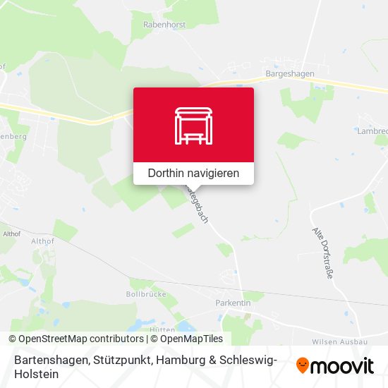 Bartenshagen, Stützpunkt Karte