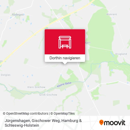 Jürgenshagen, Gischower Weg Karte