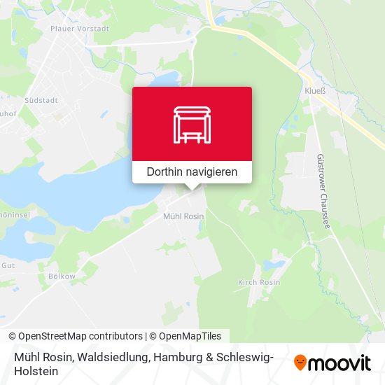 Mühl Rosin, Waldsiedlung Karte