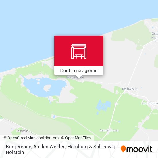 Börgerende, An den Weiden Karte