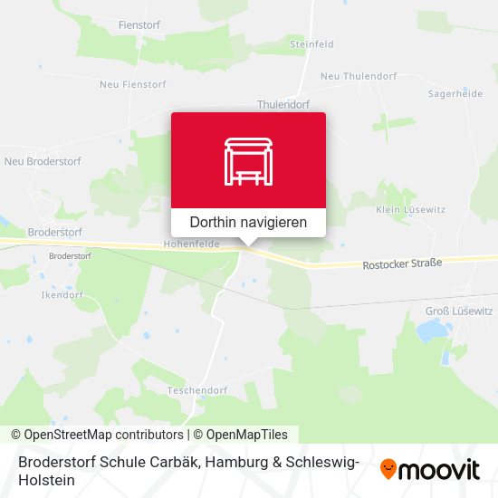 Broderstorf Schule Carbäk Karte