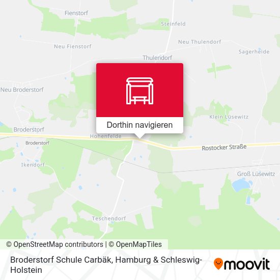 Broderstorf Schule Carbäk Karte