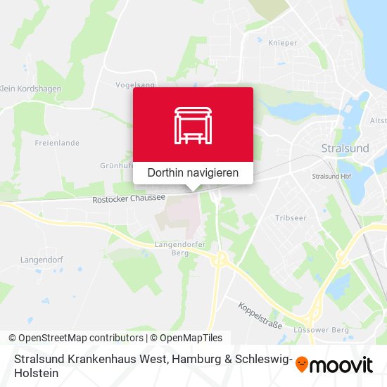 Stralsund Krankenhaus West Karte