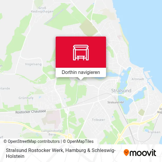 Stralsund Rostocker Werk Karte