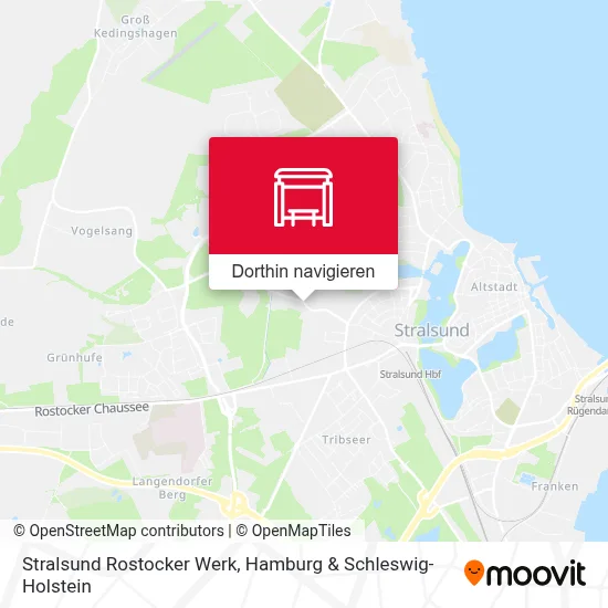 Stralsund Rostocker Werk Karte