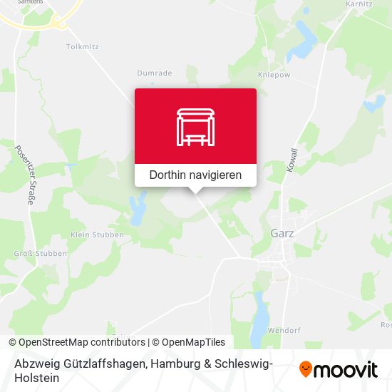 Abzweig Gützlaffshagen Karte