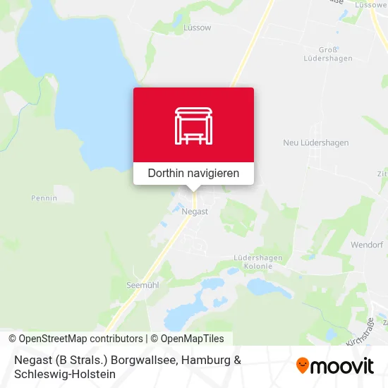 Negast (B Strals.) Borgwallsee Karte