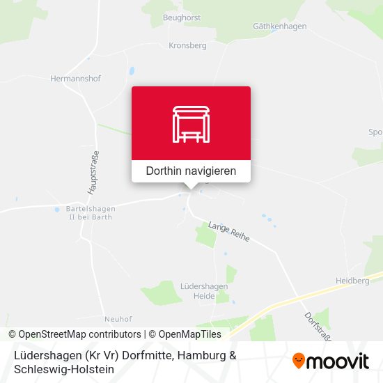 Lüdershagen (Kr Vr) Dorfmitte Karte