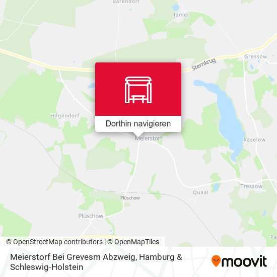 Meierstorf Bei Grevesm  Abzweig Karte