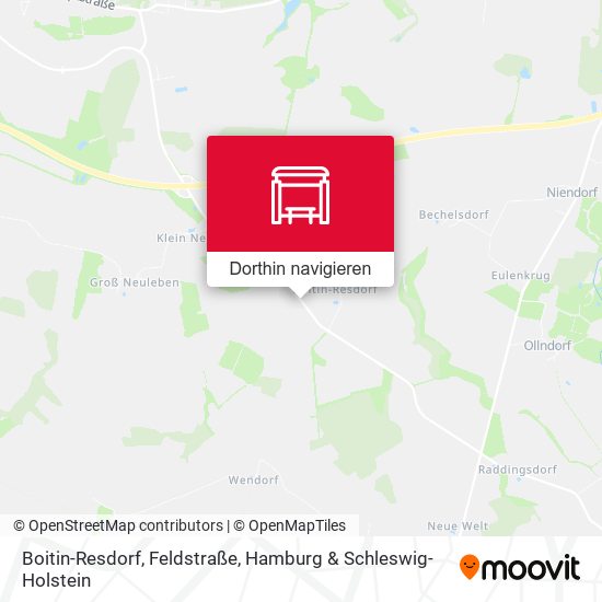 Boitin-Resdorf, Feldstraße Karte