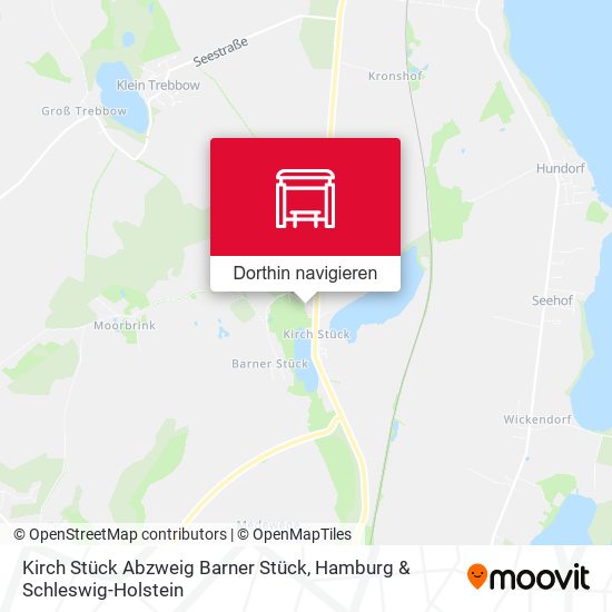 Kirch Stück Abzweig Barner Stück Karte