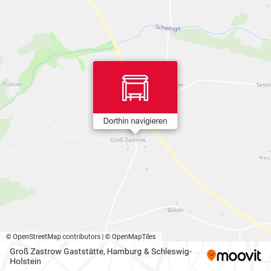 Groß Zastrow Gaststätte Karte