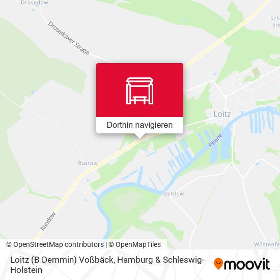 Loitz (B Demmin) Voßbäck Karte