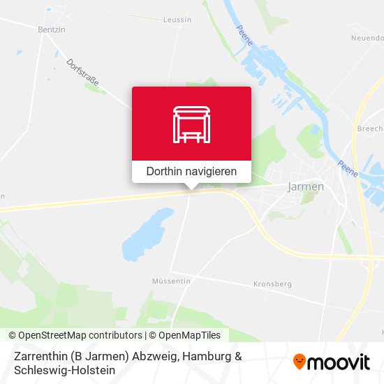 Zarrenthin (B Jarmen) Abzweig Karte