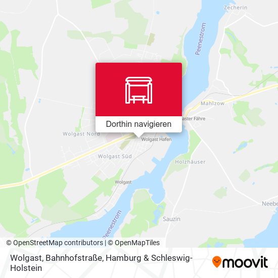 Wolgast, Bahnhofstraße Karte