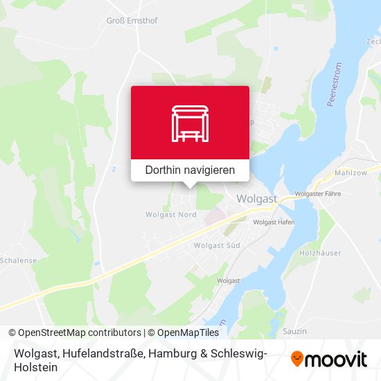 Wolgast, Hufelandstraße Karte