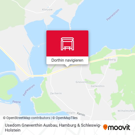 Usedom Gneventhin Ausbau Karte