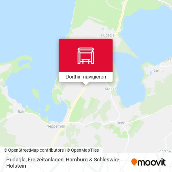 Pudagla, Freizeitanlagen Karte