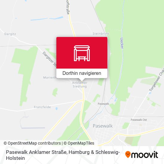 Pasewalk Anklamer Straße Karte