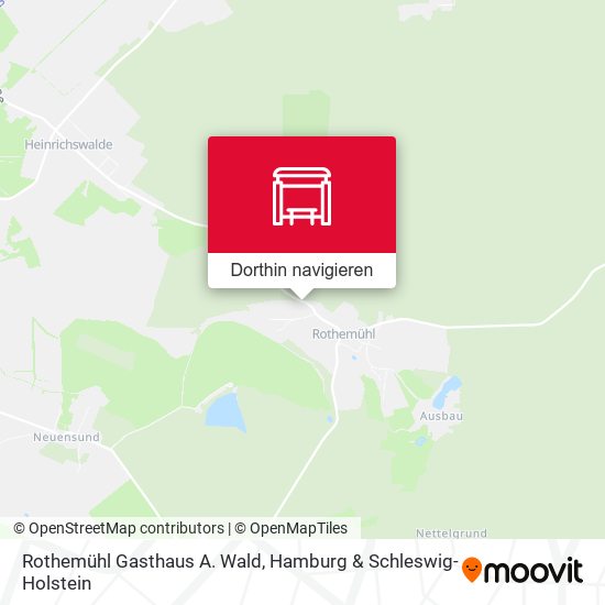Rothemühl Gasthaus A. Wald Karte
