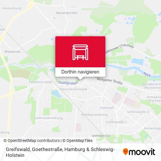 Greifswald, Goethestraße Karte