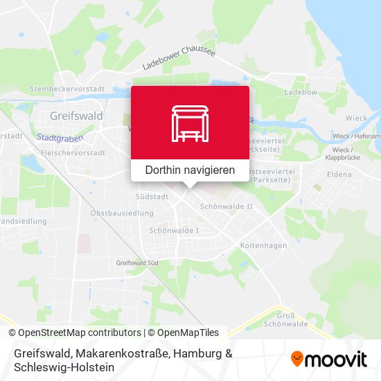 Greifswald, Makarenkostraße Karte