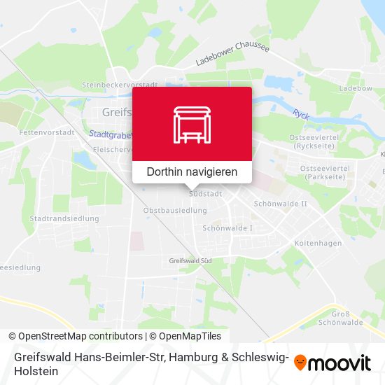 Greifswald Hans-Beimler-Str Karte