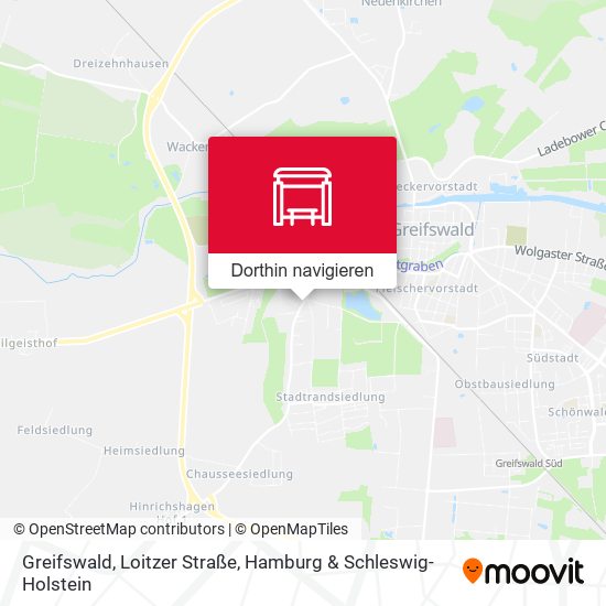 Greifswald, Loitzer Straße Karte