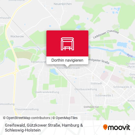 Greifswald, Gützkower Straße Karte